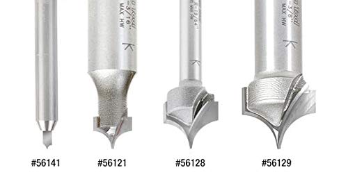 Amana Tool 56144 Carbide Tipped Point Cutting Roundover Router Bit Rounding 1/2 R x 1 D x 3/4 CH x 1/4 Shank x 2 Inch Long - Image 4